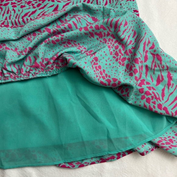 Buddy Love Pink and Teal Flowy Top - Picture 5 of 5